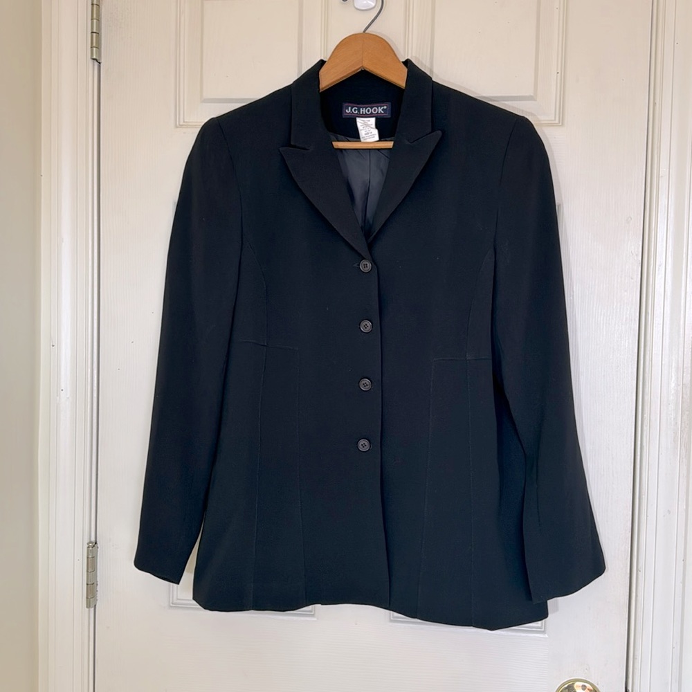 J. G. Hook Black Blazer Size 14